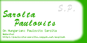 sarolta paulovits business card